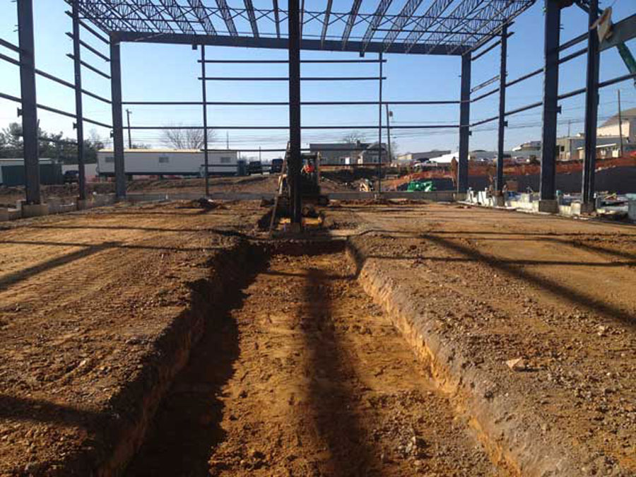 CMS completed 3,330+ LF of footing and foundations for a FedEx Ground distribution center in King of Prussia, PA.