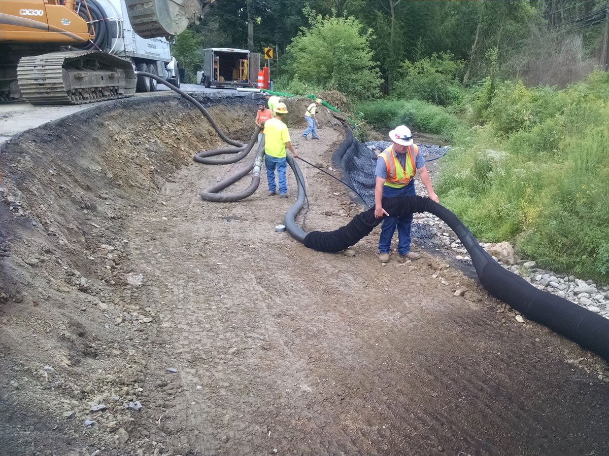 CMS completed a stream bank restoration project on Francis Cadden Parkway in 2016.