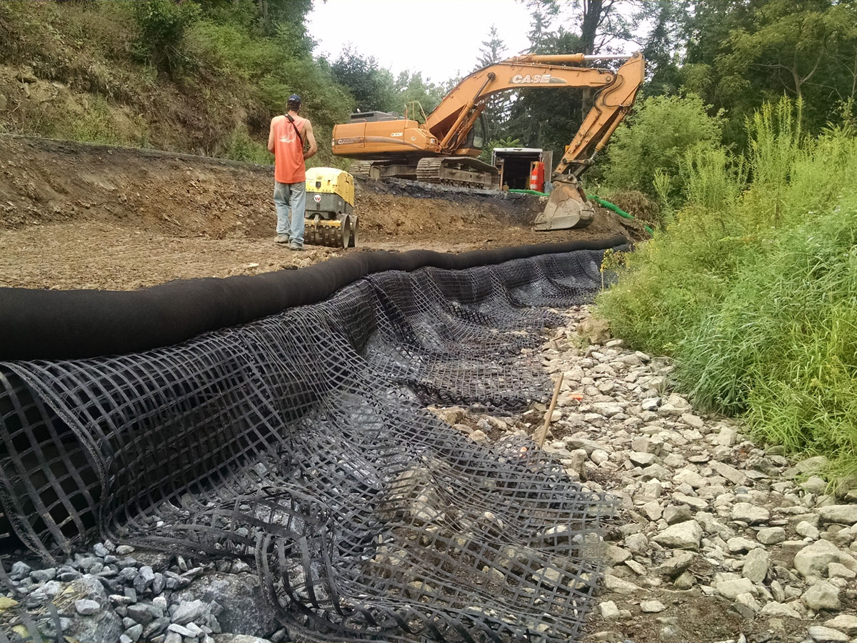 CMS completed a stream bank restoration project on Francis Cadden Parkway in 2016.