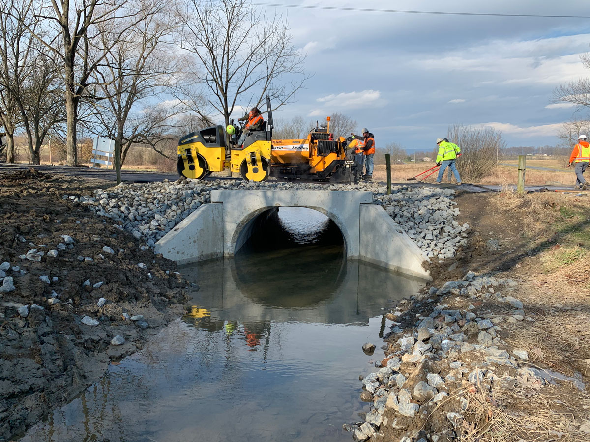 CMS recently completed a project on School Road in Richland Township which involved replacing an obsolete drain pipe to correct stormwater management issues and repaving School Road.