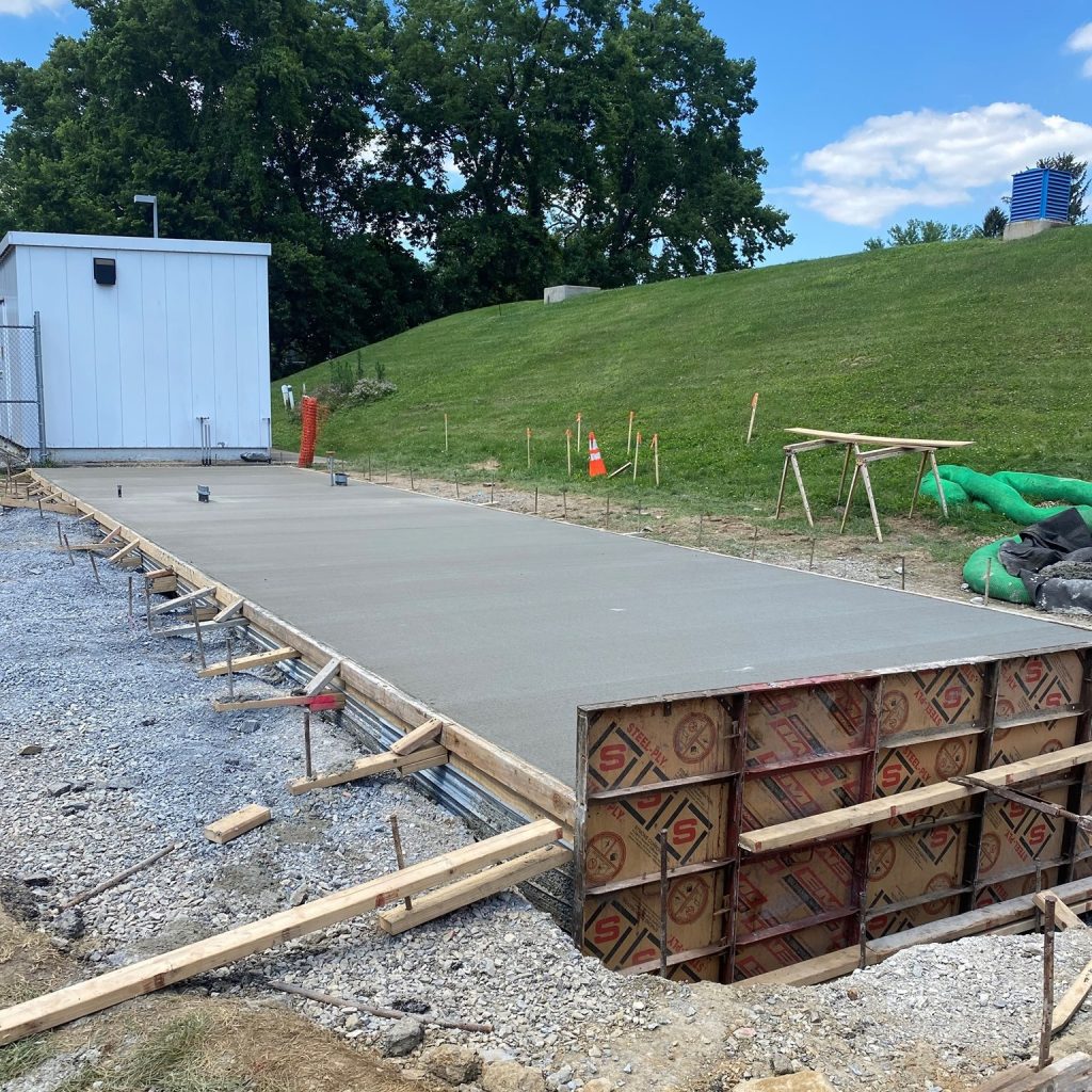 Our concrete crew did an amazing job executing the construction of this generator pad.  The entire pad is filled with rebar and a total of 3 feet thick of concrete! #construction #concrete #teamwork