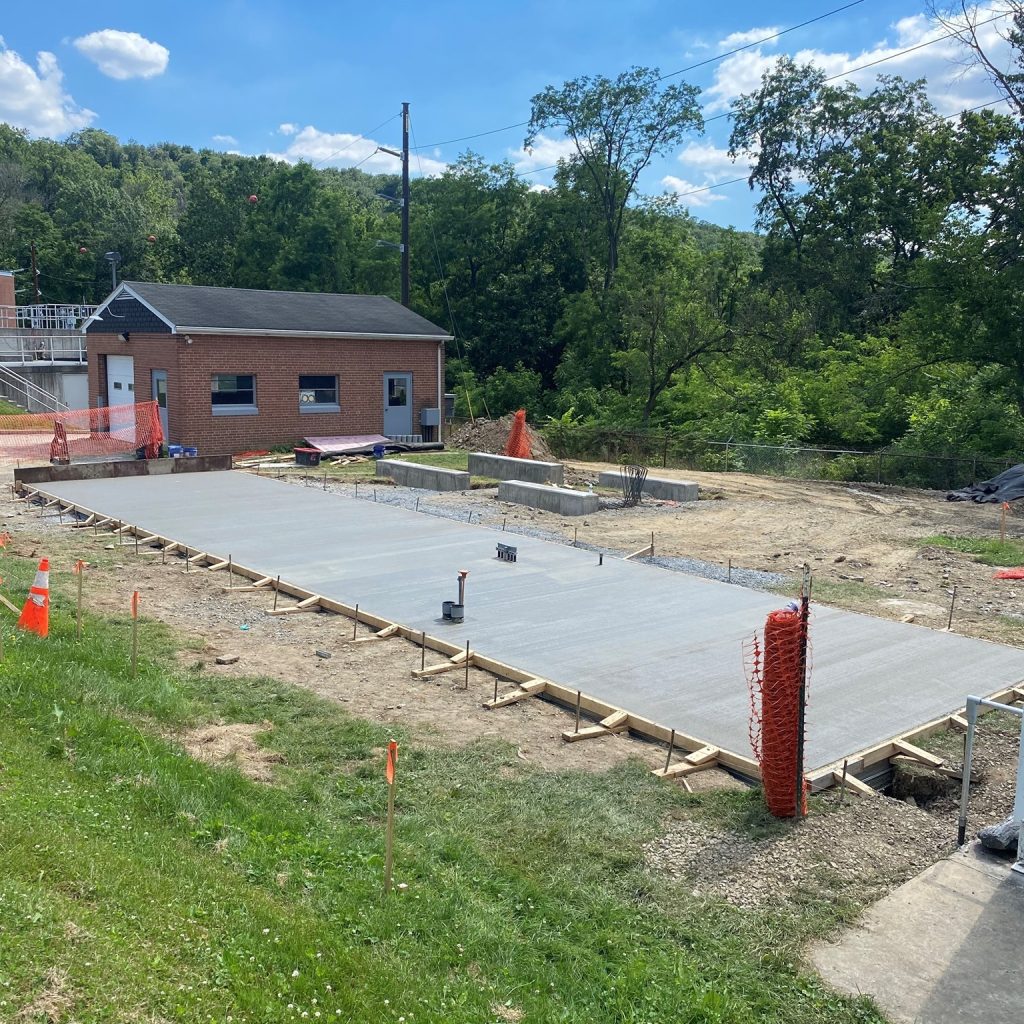 Our concrete crew did an amazing job executing the construction of this generator pad. The entire pad is filled with rebar and a total of 3 feet thick of concrete! #construction #concrete #teamwork