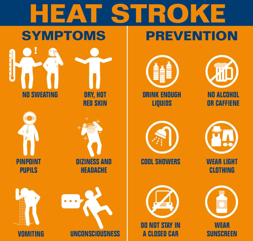 A friendly reminder from the CMS Team to stay safe during these days of extreme heat by taking preventative measures against and knowing the symptoms of heat stroke. #heatwave #construction #safetyfirst