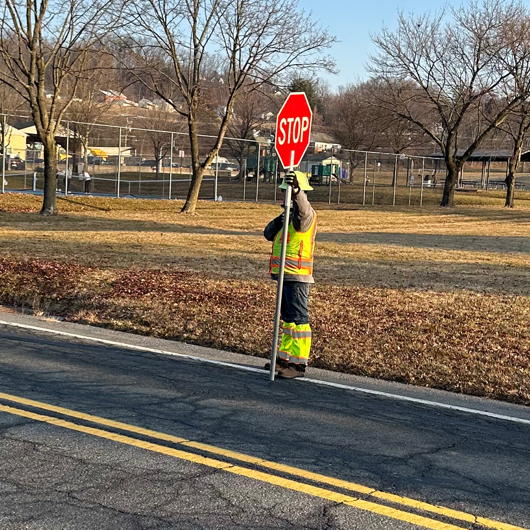 Flagging for UGI on Old Bernville Rd in Reading PA today